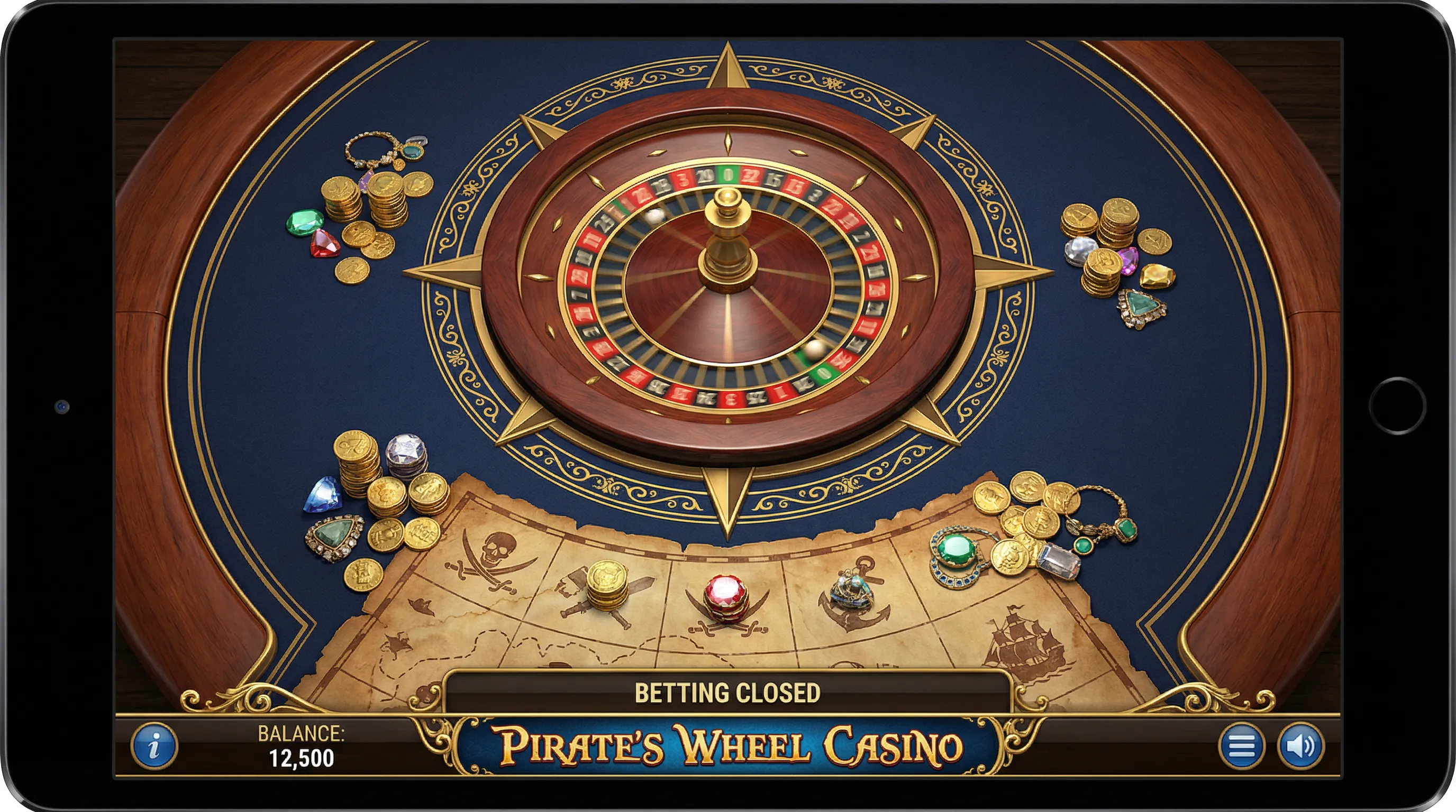 Roleta Temática de Piratas com Bússola Dourada no 111bet